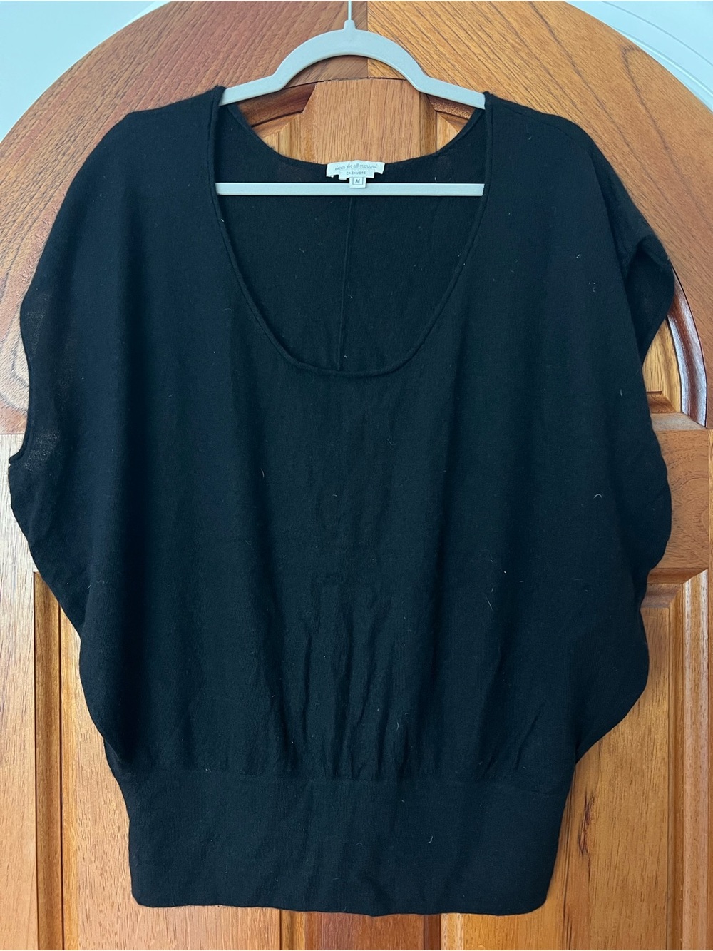 Vintage 7 For All Mankind Black Cashmere Top Size Medium RT $198 Black